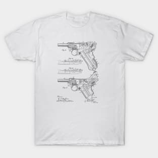 Gun Design vintage patent drawing T-Shirt